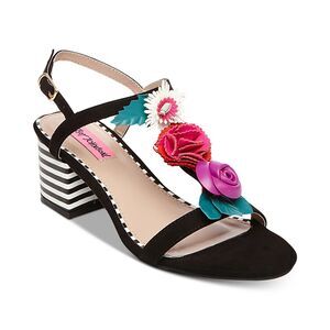 Betsey Johnson Andey Black and White Dress Sandals- Size 9